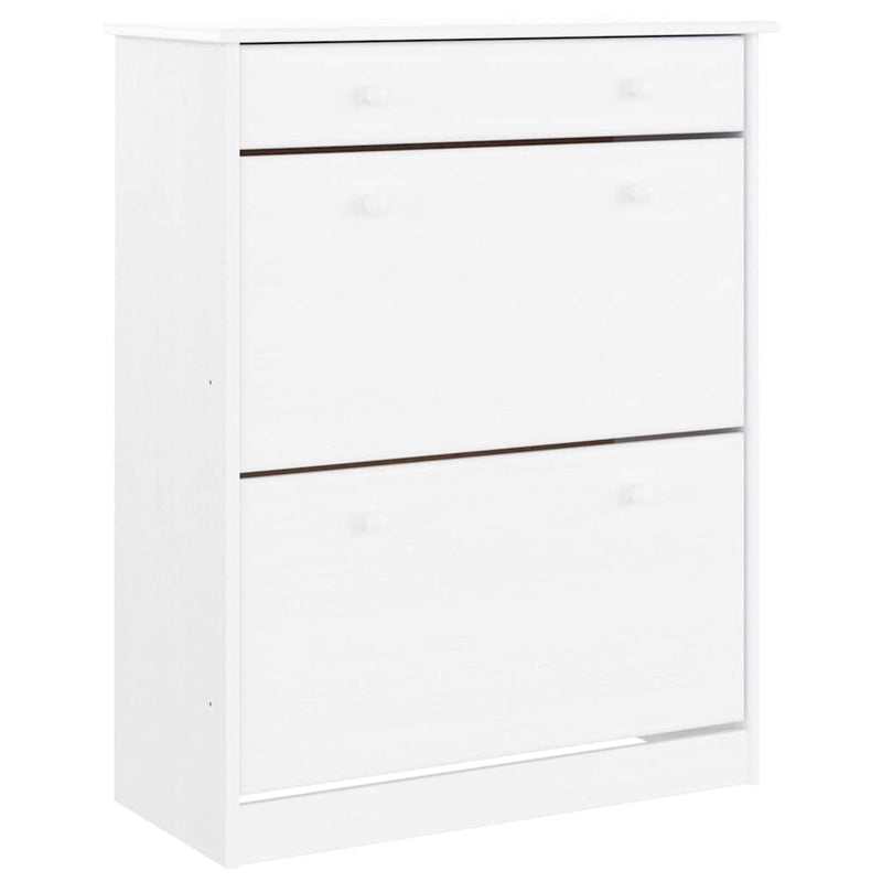 Pantofar ALTA, alb, 77x35x96 cm, lemn masiv de pin