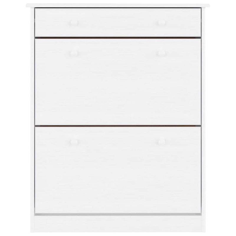 Pantofar ALTA, alb, 77x35x96 cm, lemn masiv de pin