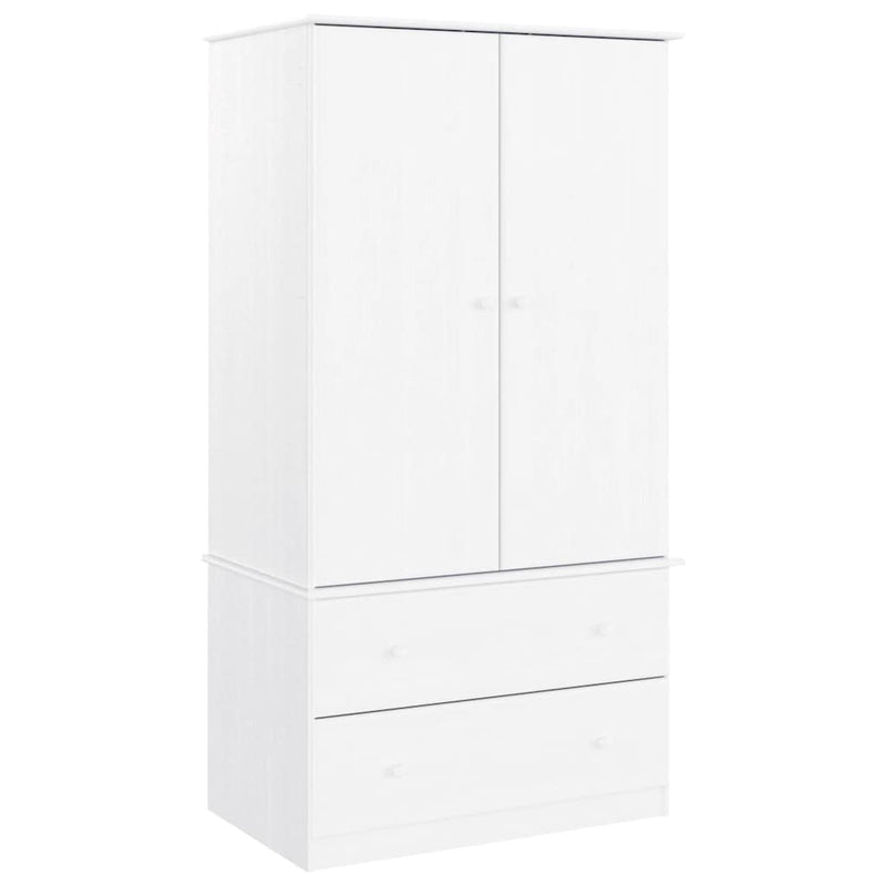 Dulap „ALTA”, alb, 90x55x170 cm, lemn masiv de pin