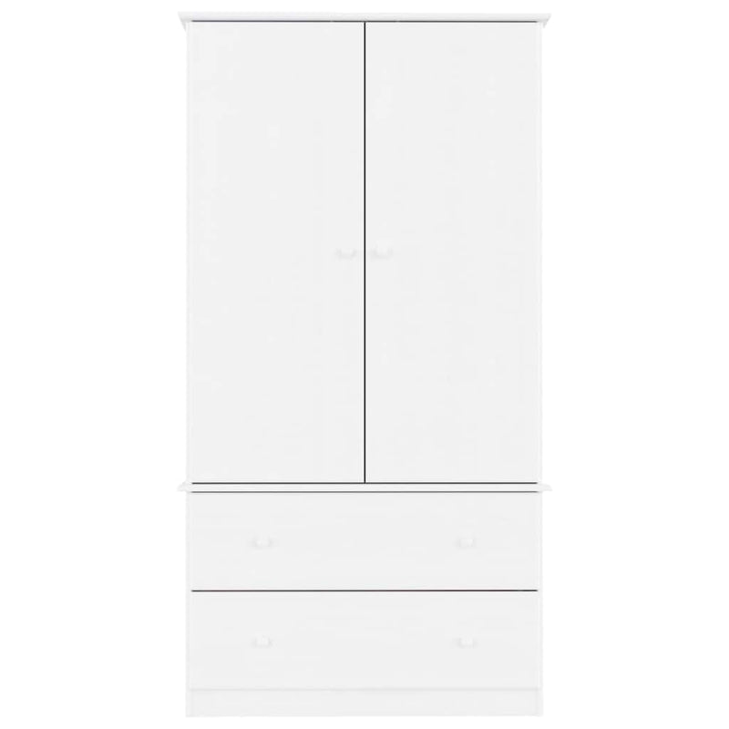 Dulap „ALTA”, alb, 90x55x170 cm, lemn masiv de pin