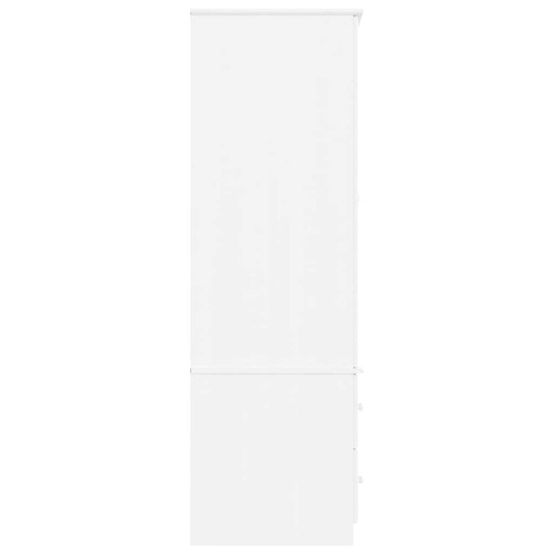 Dulap „ALTA”, alb, 90x55x170 cm, lemn masiv de pin