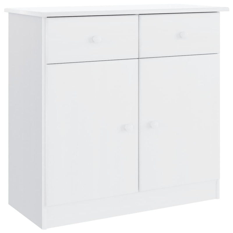 Dulap ALTA, alb, 77x35x73 cm, lemn masiv de pin