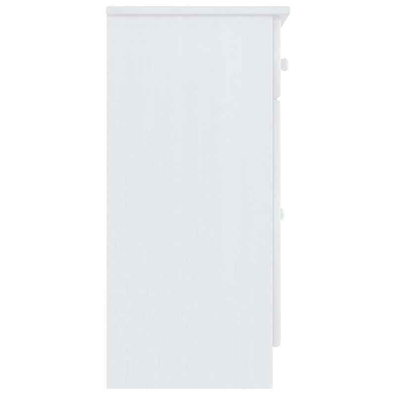 Dulap ALTA, alb, 77x35x73 cm, lemn masiv de pin