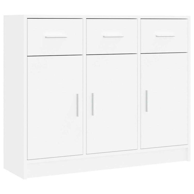 Bufet alb 91x28x75 cm lemn stratificat