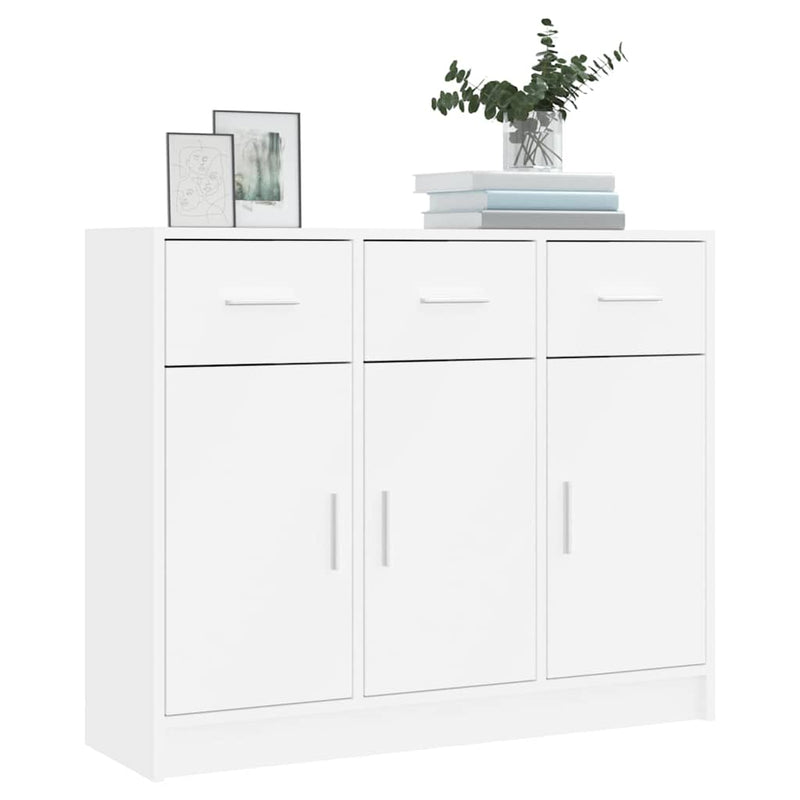 Bufet alb 91x28x75 cm lemn stratificat