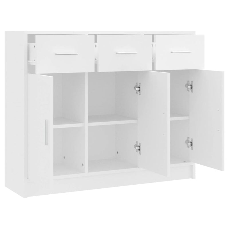Bufet alb 91x28x75 cm lemn stratificat