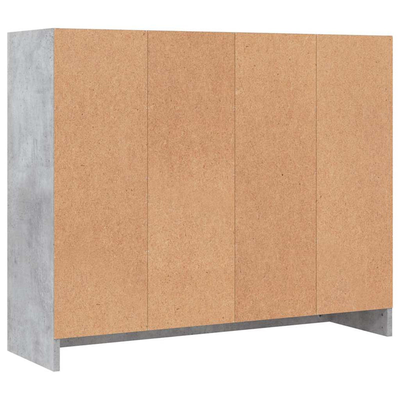 Servantă, gri beton, 91x28x75 cm, lemn prelucrat