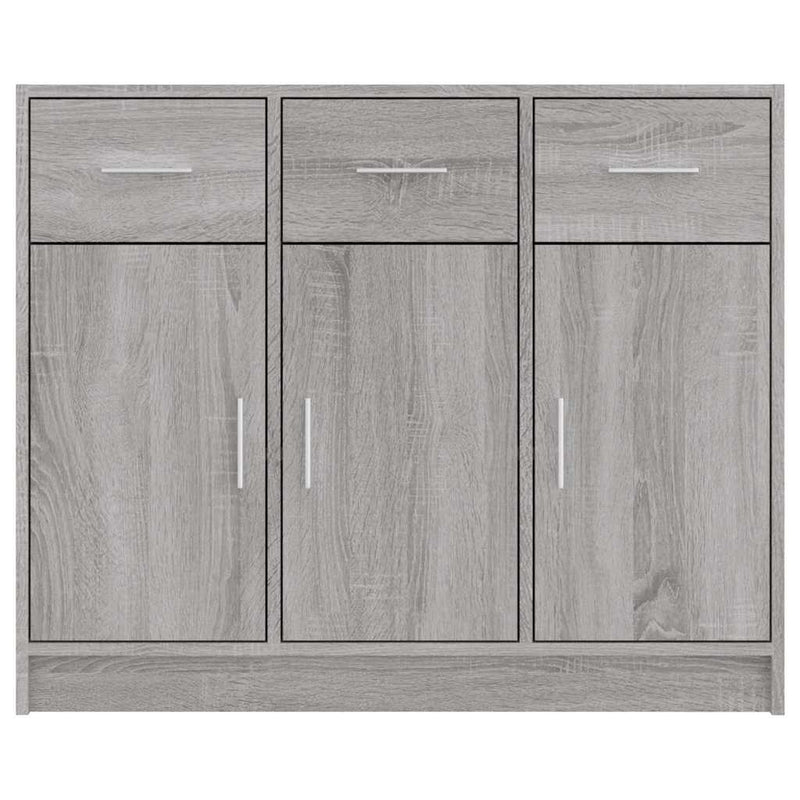 Servantă, gri sonoma,91x28x75 cm, lemn prelucrat