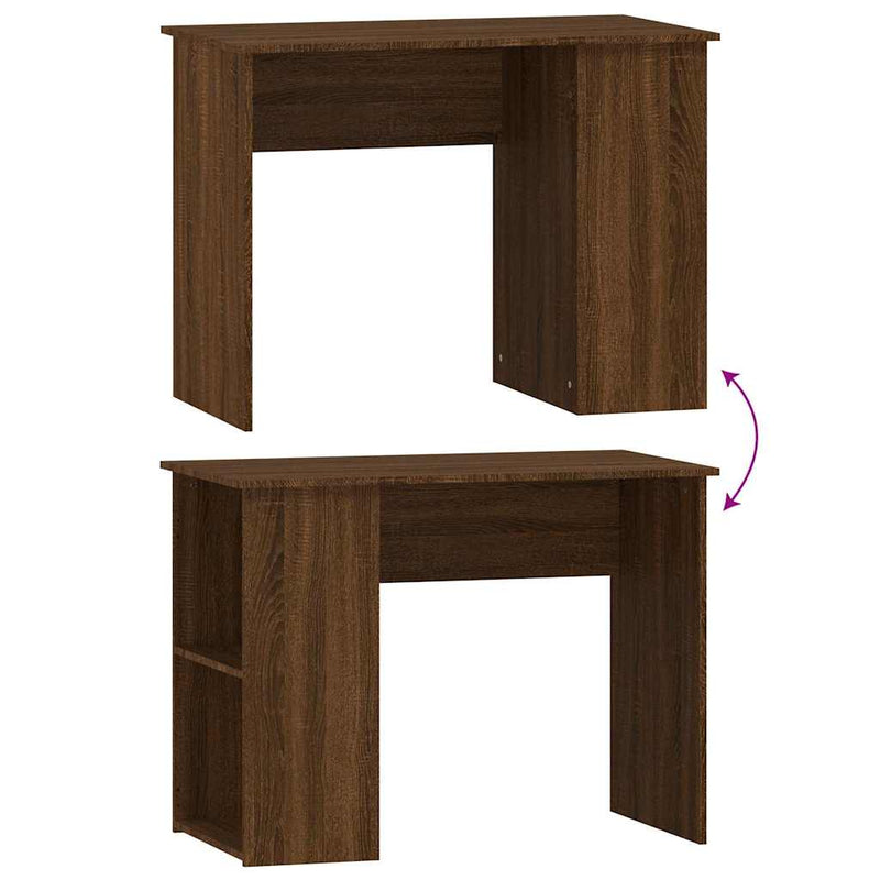 Birou, stejar maro, 100x55x75 cm, lemn prelucrat