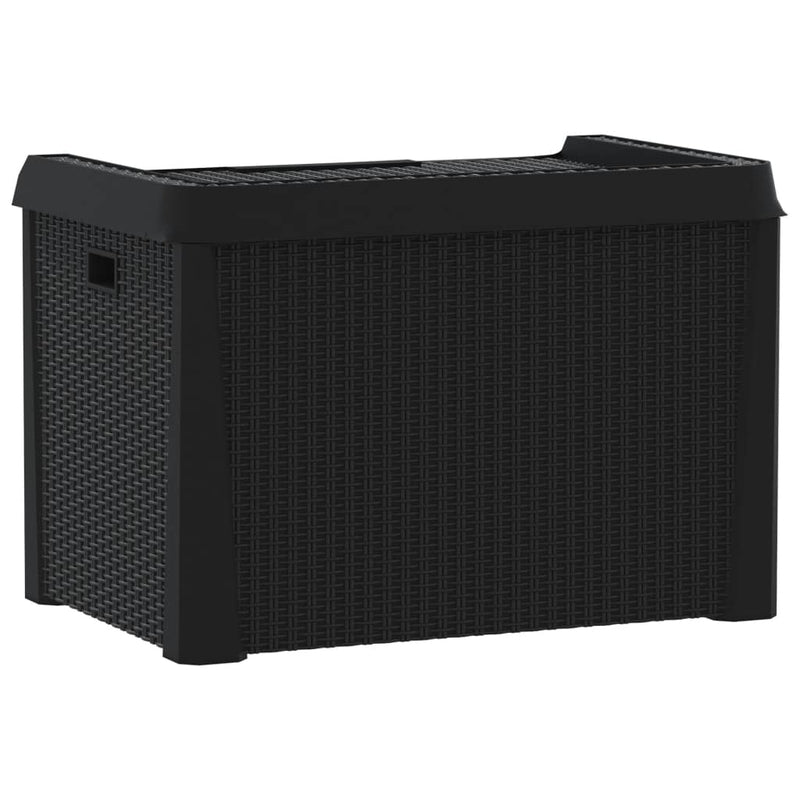 Cutie de depozitare pentru grădină, antracit, 125 L, PP