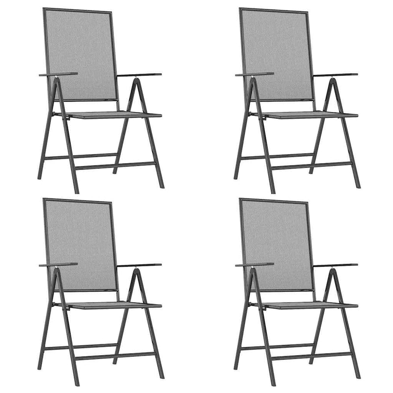 Set de masă pentru grădină, 5 piese, antracit, oțel