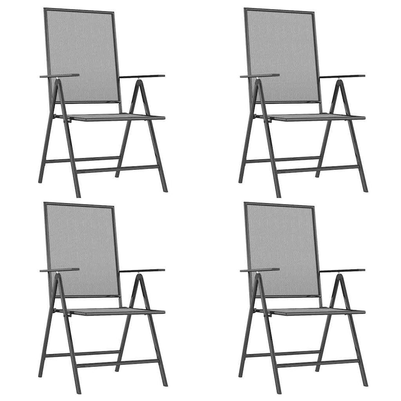 Set de masă pentru grădină, 5 piese, antracit, oțel