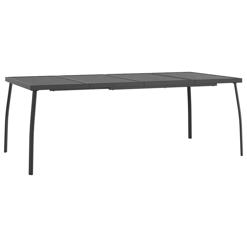 Set de masă pentru grădină, 9 piese, antracit, oțel