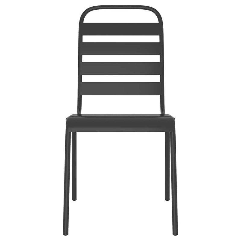 Set de masă pentru grădină, 9 piese, antracit, oțel