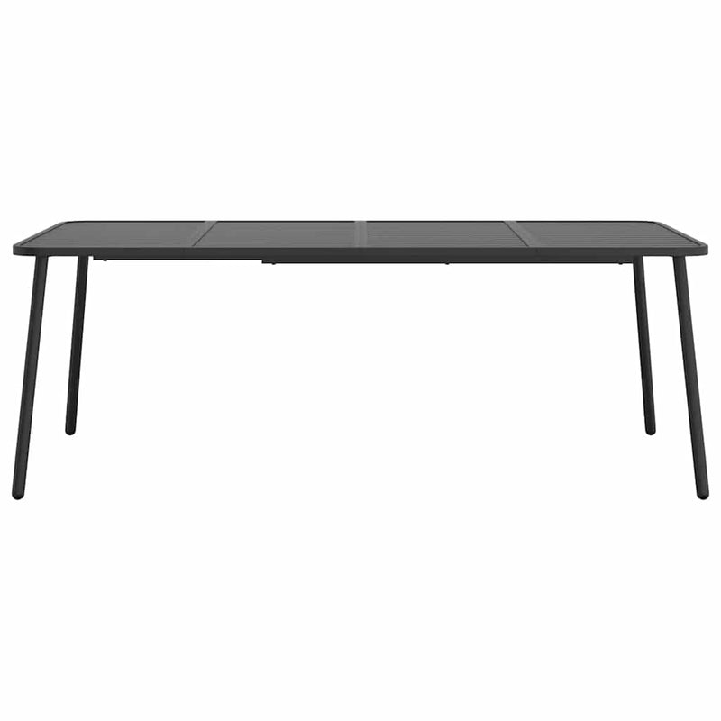 Set de masă pentru grădină, 9 piese, antracit, oțel