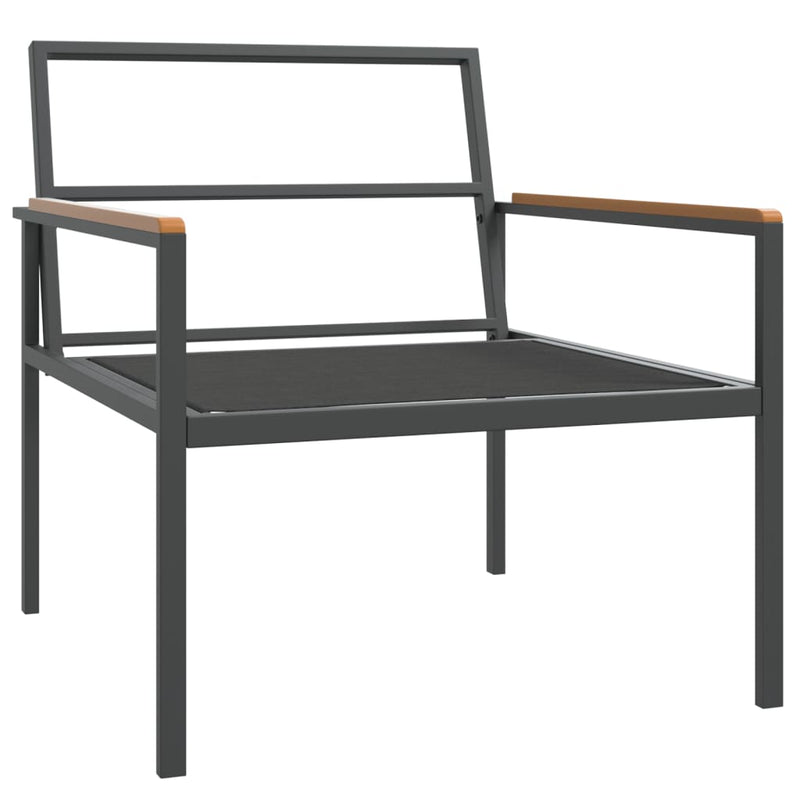 Set mobilier de grădină, cu perne, antracit, 4 piese, oțel