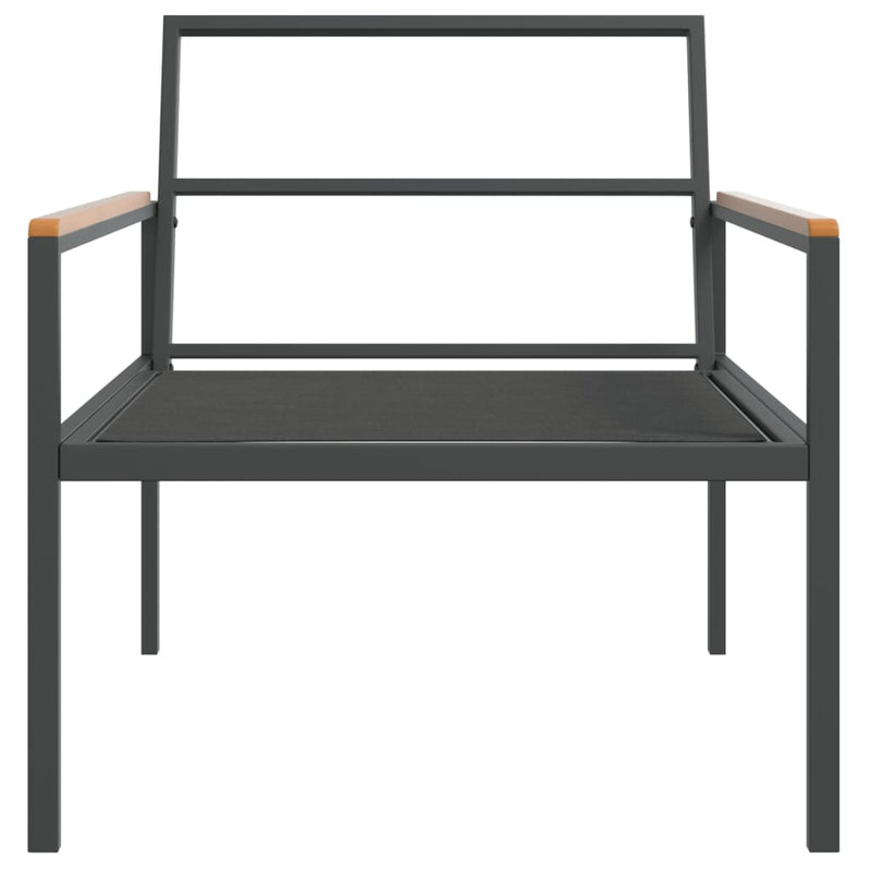 Set mobilier de grădină, cu perne, antracit, 4 piese, oțel