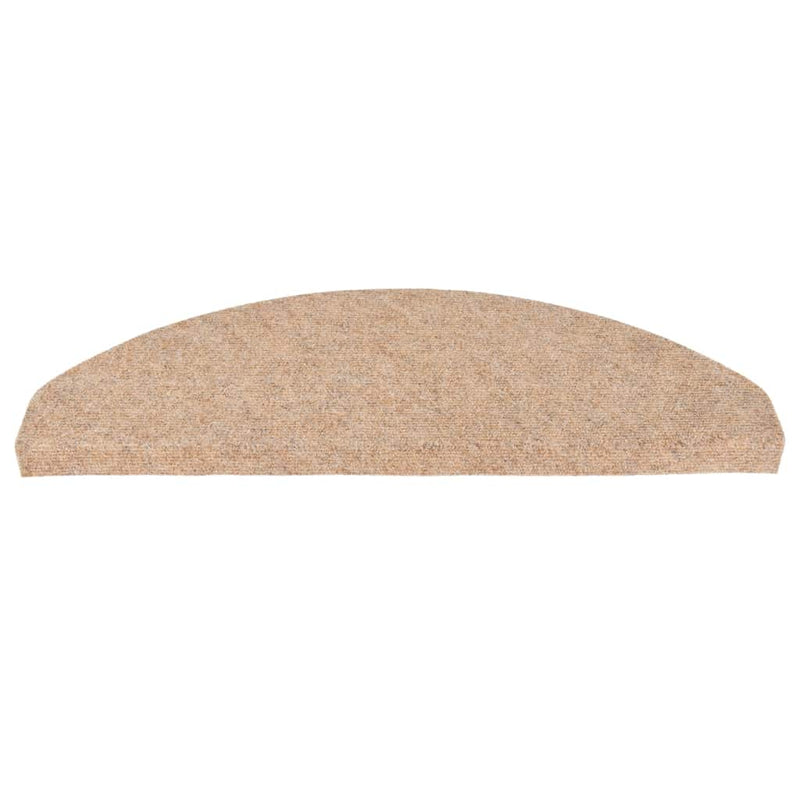 Covorașe de scări autoadezive, 10 buc., bej, 65x22,5x3,5 cm