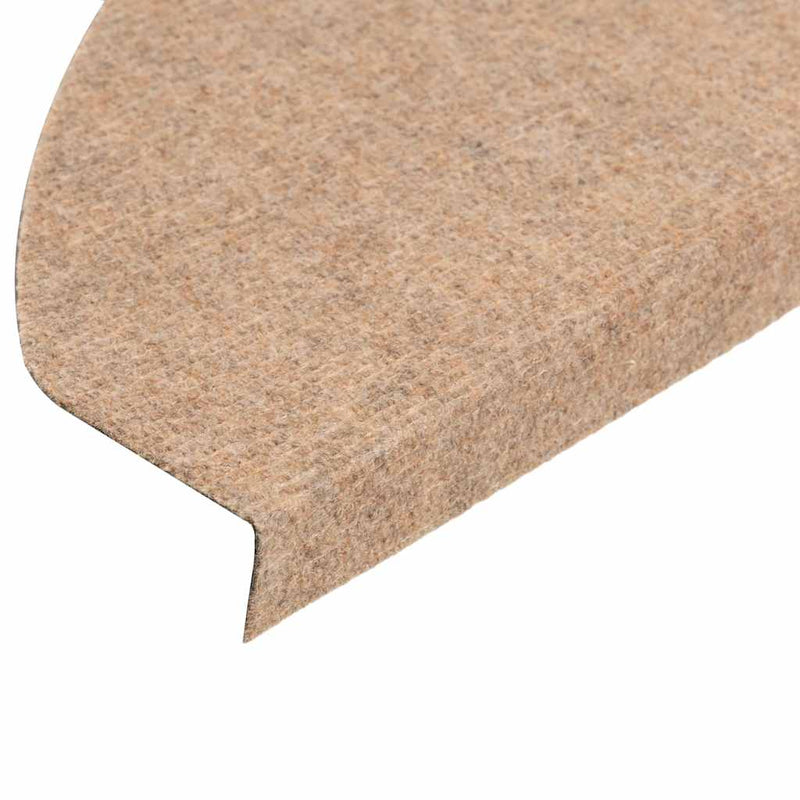 Covorașe de scări autoadezive, 10 buc., bej, 65x22,5x3,5 cm