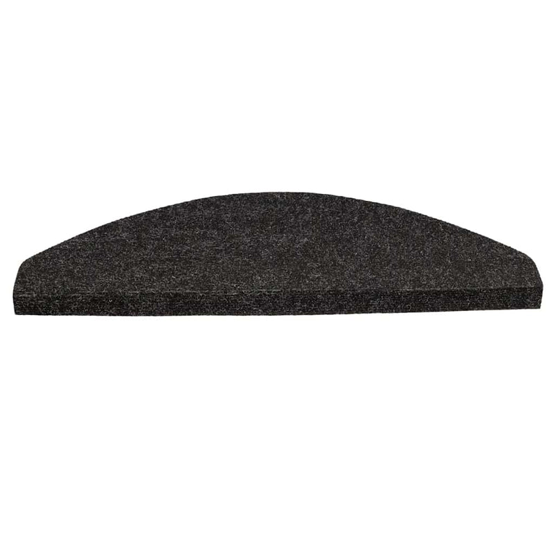 Covorașe de scări autoadezive, 10 buc., antracit, 65x22,5x3,5cm