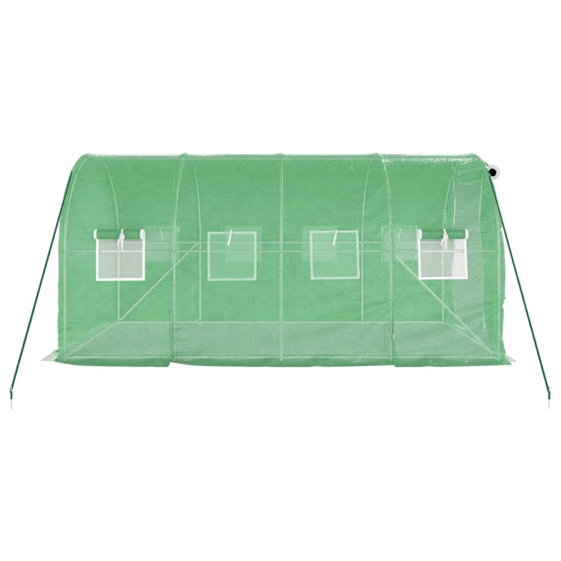 Seră cu cadru din oțel, verde, 8 m², 4x2x2 m