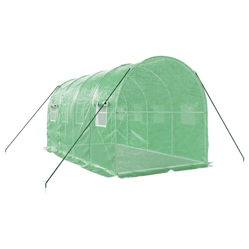 Seră cu cadru din oțel, verde, 8 m², 4x2x2 m