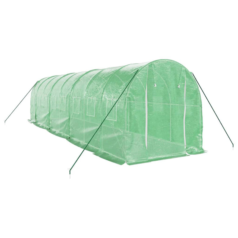 Seră cu cadru din oțel, verde, 16 m², 8x2x2 m