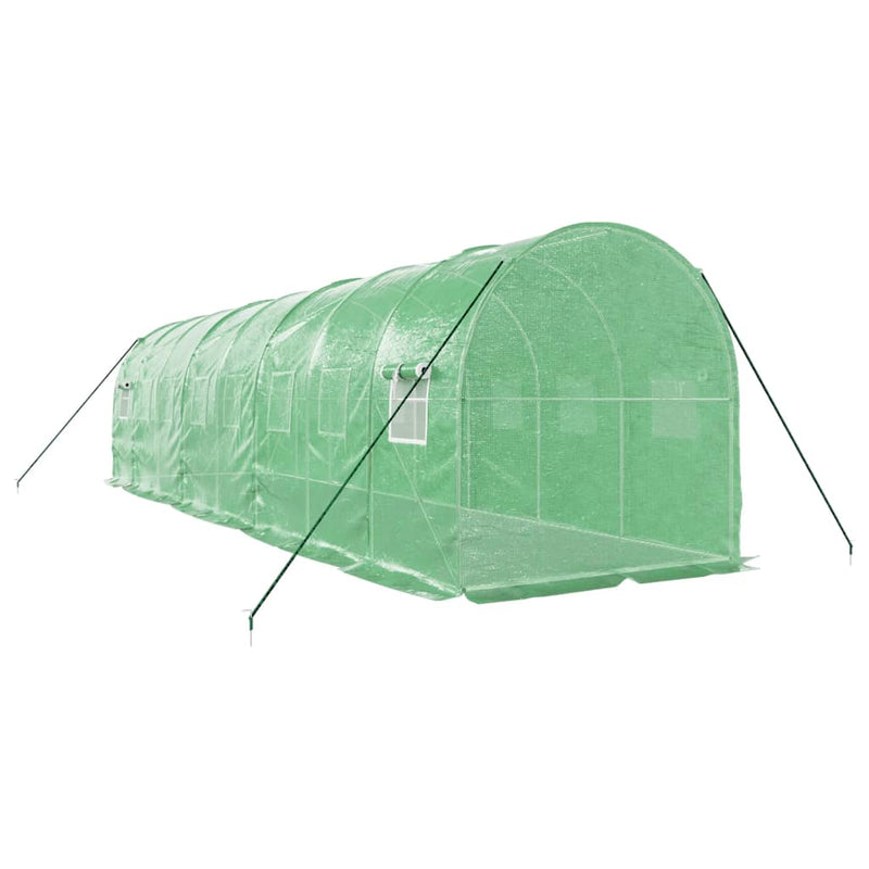 Seră cu cadru din oțel, verde, 16 m², 8x2x2 m