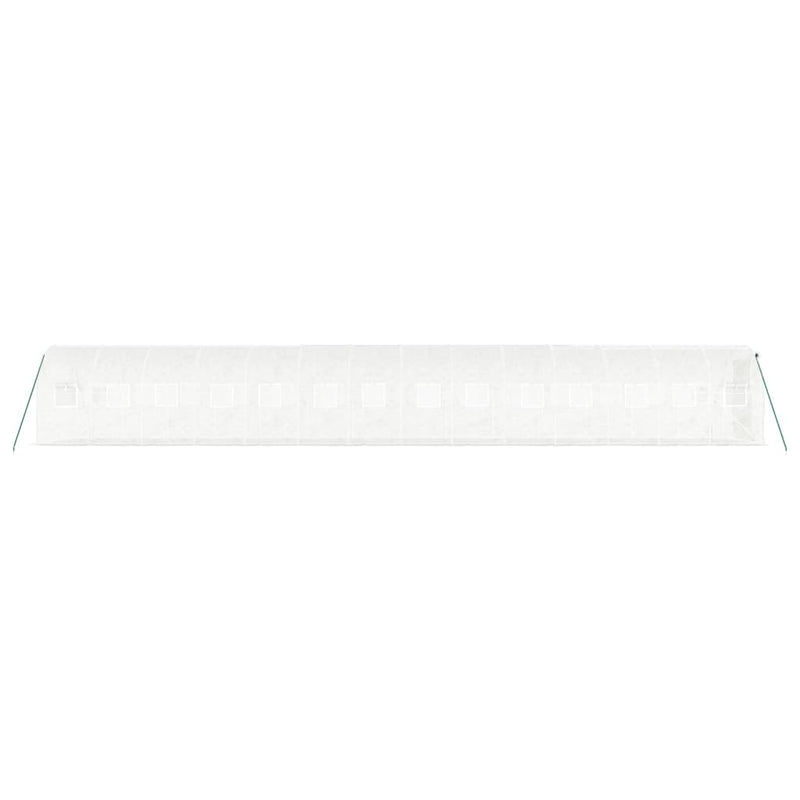 Seră cu cadru din oțel, alb, 28 m², 14x2x2 m