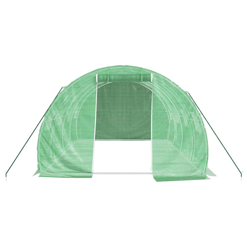 Seră cu cadru din oțel, verde, 12 m², 4x3x2 m