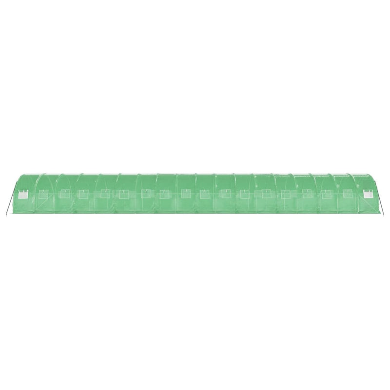 Seră cu cadru din oțel, verde, 54 m², 18x3x2 m