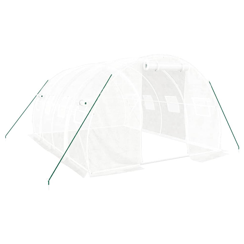 Seră cu cadru de oțel, albă, 12 m², 4x3x2 m
