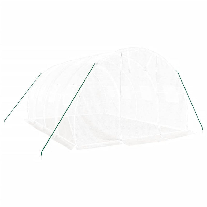 Seră cu cadru de oțel, albă, 12 m², 4x3x2 m