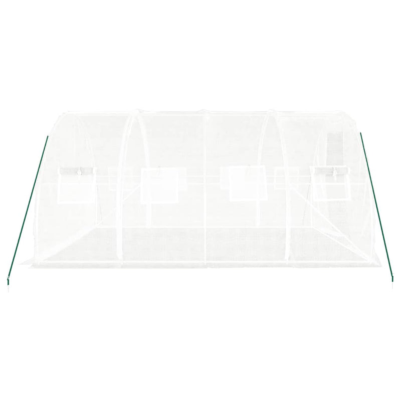 Seră cu cadru de oțel, albă, 12 m², 4x3x2 m