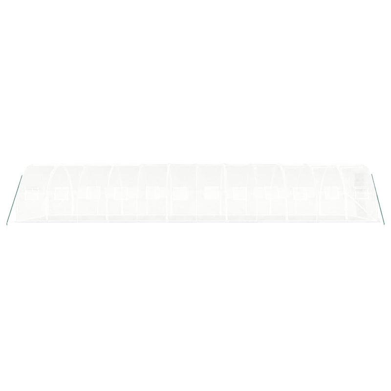 Seră cu cadru din oțel, alb, 36 m², 12x3x2 m