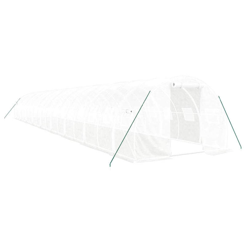 Seră cu cadru din oțel, alb, 54 m², 18x3x2 m