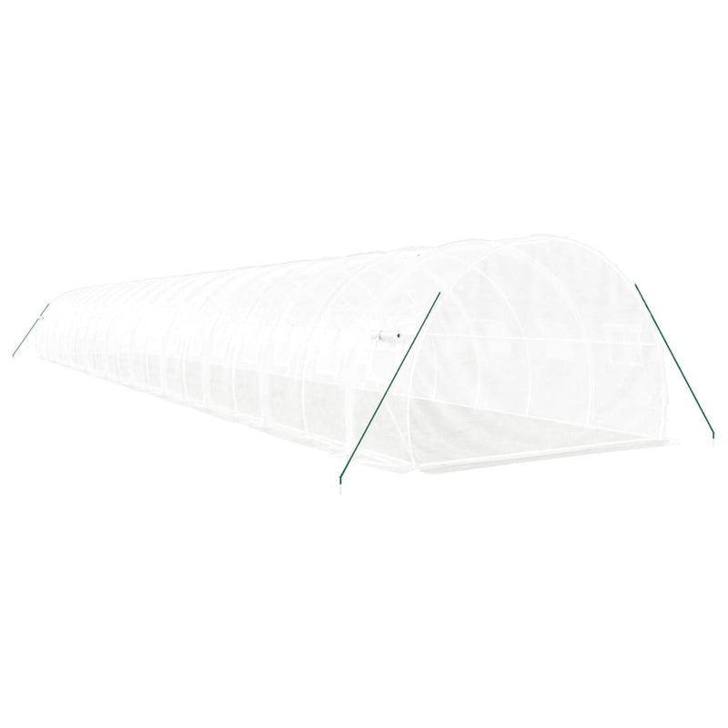 Seră cu cadru din oțel, alb, 60 m², 20x3x2 m