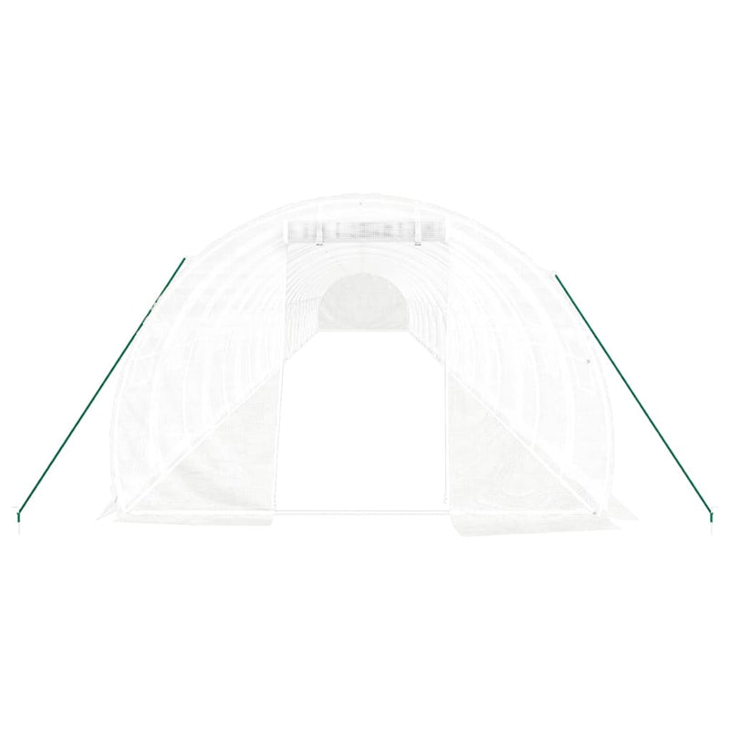 Seră cu cadru din oțel, alb, 66 m², 22x3x2 m