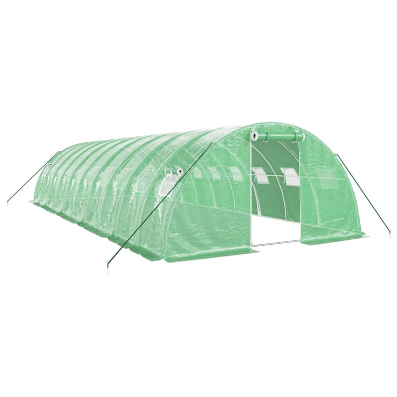 Seră cu cadru din oțel, verde, 40 m², 10x4x2 m