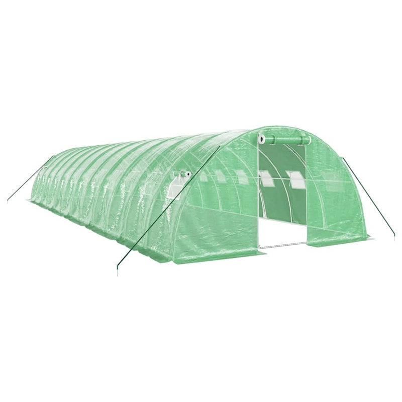 Seră cu cadru din oțel, verde, 48 m², 12x4x2 m