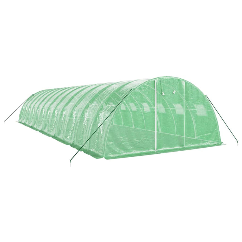 Seră cu cadru din oțel, verde, 48 m², 12x4x2 m