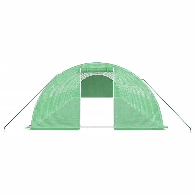 Seră cu cadru din oțel, verde, 48 m², 12x4x2 m
