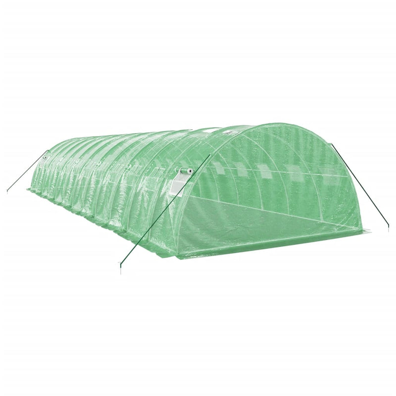 Seră cu cadru din oțel, verde, 48 m², 12x4x2 m