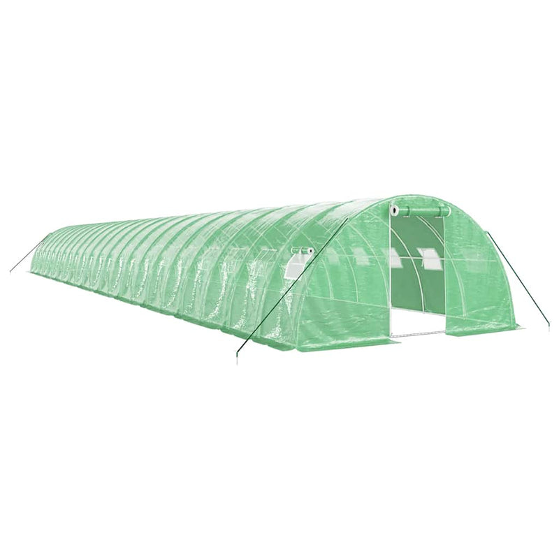 Seră cu cadru din oțel, verde, 88 m², 22x4x2 m