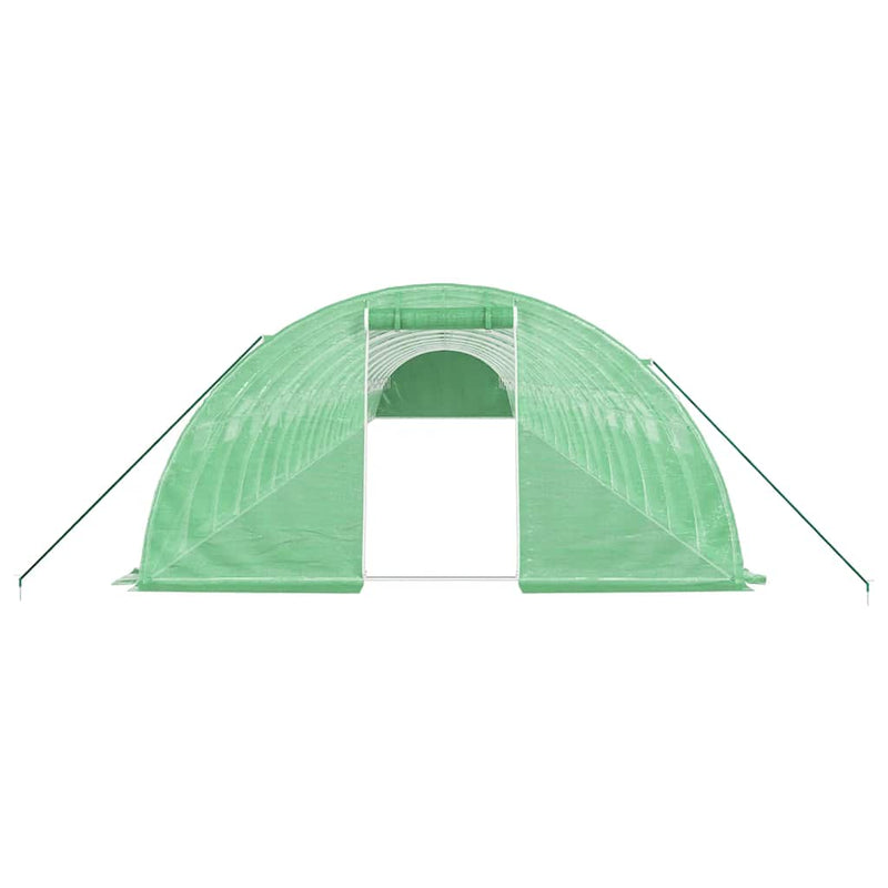 Seră cu cadru din oțel, verde, 88 m², 22x4x2 m