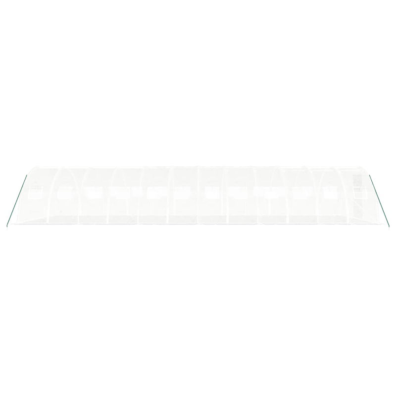 Seră cu cadru din oțel, alb, 48 m², 12x4x2 m