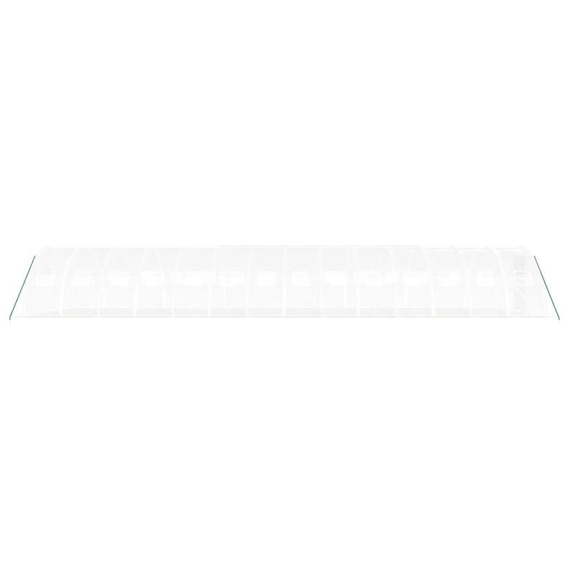 Seră cu cadru din oțel, alb, 56 m², 14x4x2 m