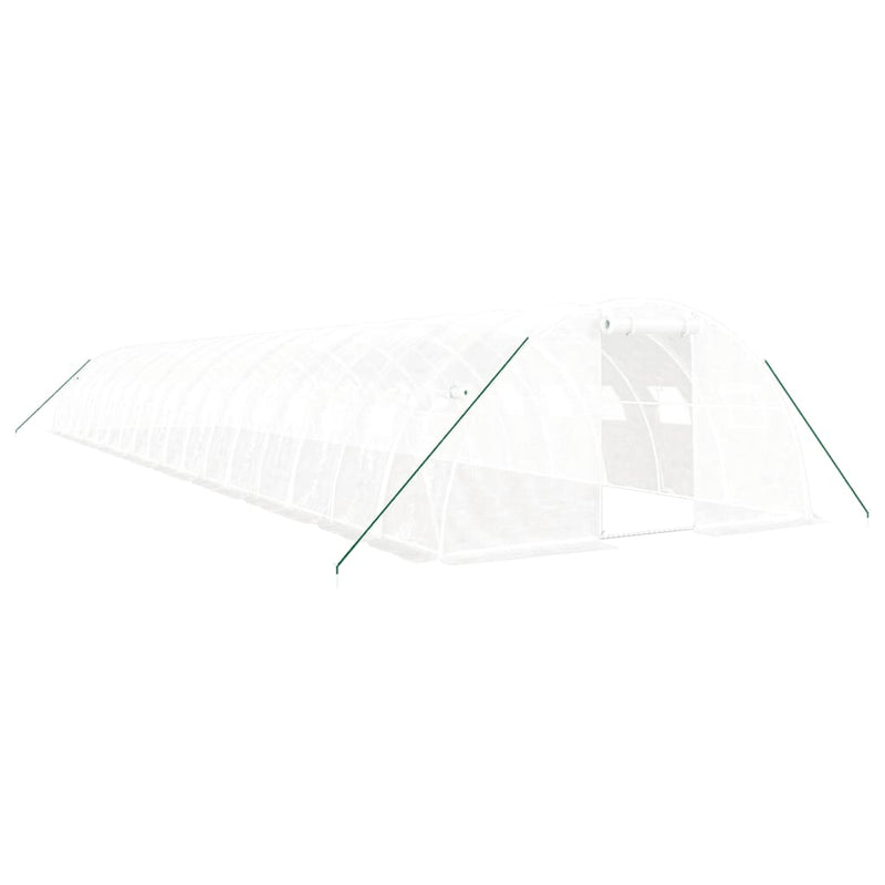 Seră cu cadru din oțel, alb, 72 m², 18x4x2 m