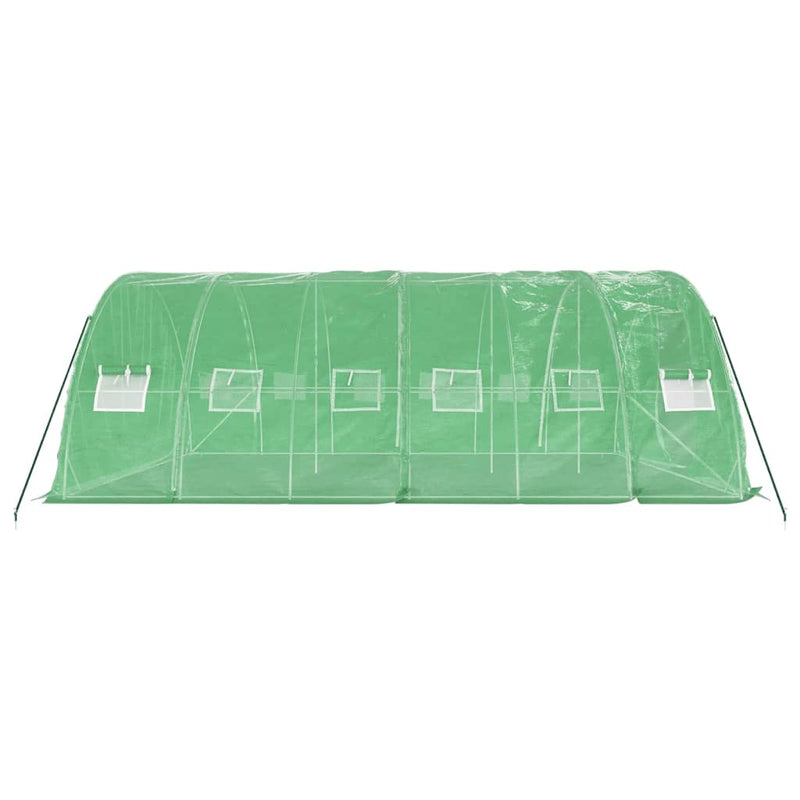 Seră cu cadru din oțel, verde, 30 m², 6x5x2,3 m