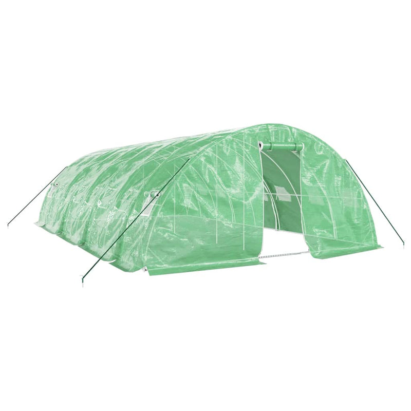 Seră cu cadru din oțel, verde, 40 m², 8x5x2,3 m